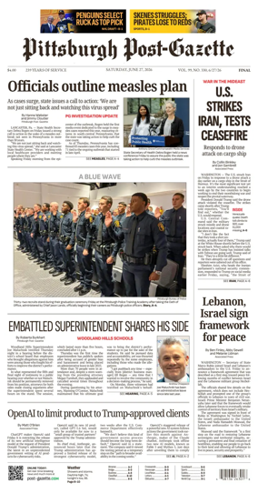 Cover of Pittsburgh Post-Gazette