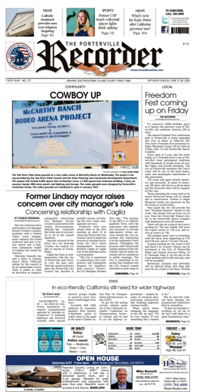 Cover of Porterville Recorder