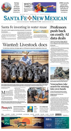 Cover of Santa Fe New Mexican