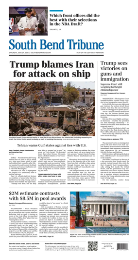 Cover of South Bend Tribune