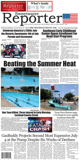 Cover of Sweetwater Reporter