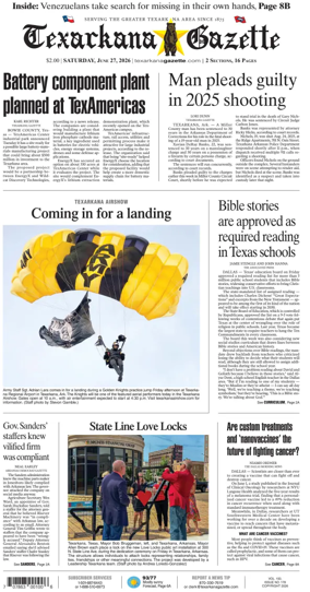 Cover of Texarkana Gazette
