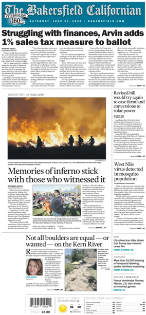 Cover of The Bakersfield Californian