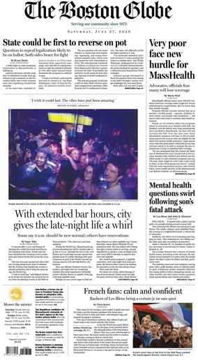 Cover of The Boston Globe