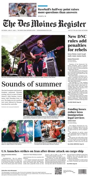 Cover of The Des Moines Register