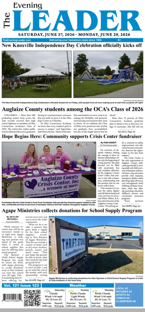 Cover of The Evening Leader