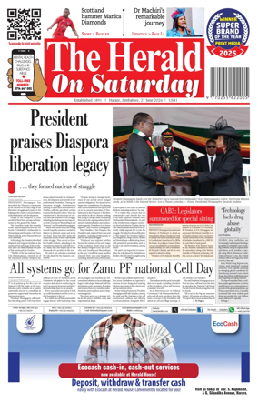 Cover of The Herald (Zimbabwe)