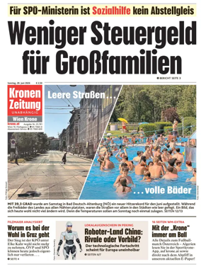 Cover of Kronen Zeitung