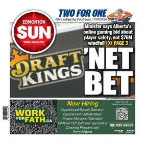 Cover of Edmonton Sun