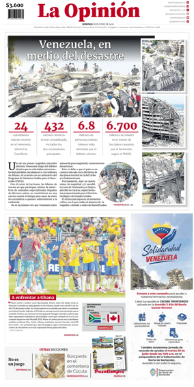 Cover of La Opinion