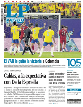 Cover of La Patria (Colombia)