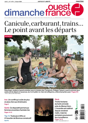 Cover of Dimanche Ouest France (Finistere)