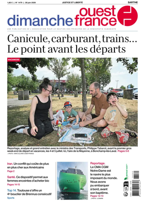 Cover of Dimanche Ouest France (Sarthe)