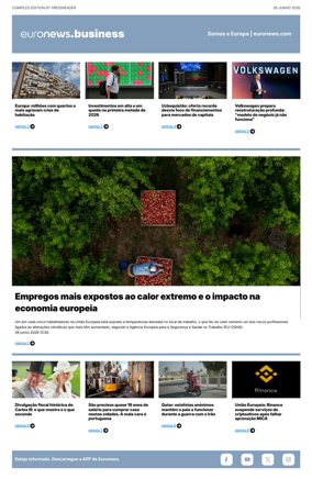 Cover of Euronews Business (Portuguese)