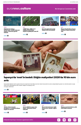 Cover of Euronews Culture and Sport (Turkish) Compiled Edition