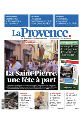Cover of La Provence Martigues-Istres-Vitrolles-Marignane