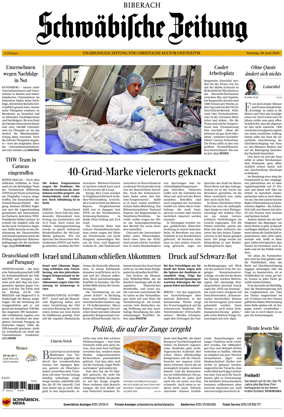 Cover of Schwabische Zeitung (Biberach)