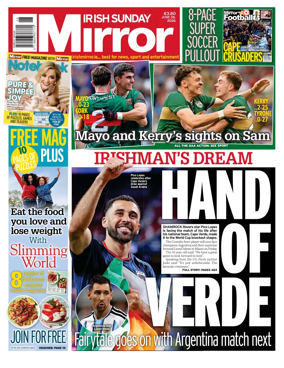 Cover of Irish Sunday Mirror
