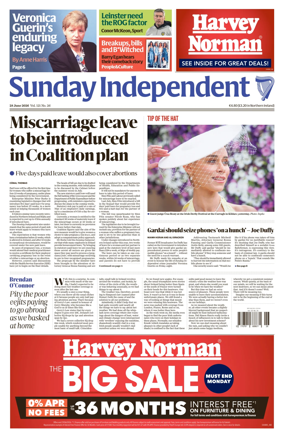 Cover of Sunday Independent (Ireland)