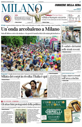 Cover of Corriere della Sera (Milano)