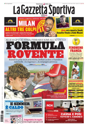 Cover of La Gazzetta dello Sport - Roma