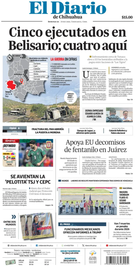 Cover of El Diario de Chihuahua