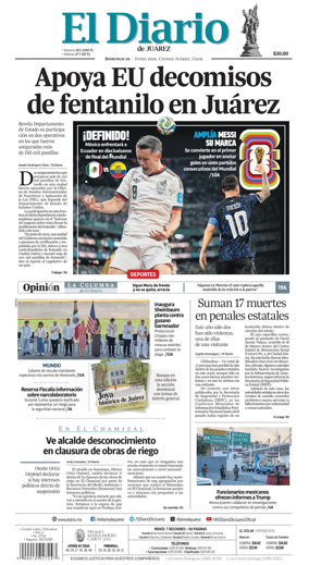 Cover of El Diario de Juarez