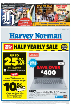Cover of Herald on Sunday