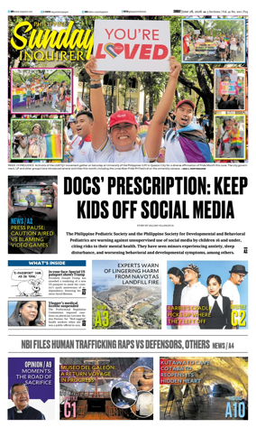 Cover of Philippine Daily Inquirer