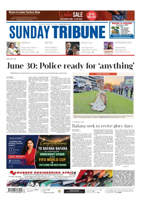 Cover of Sunday Tribune