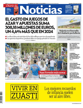 Cover of Diario de Noticias (Spain)
