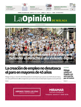 Cover of La Opinion de Malaga