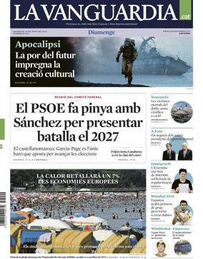 Cover of La Vanguardia (Catalonia - 1st edition)
