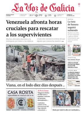 Cover of La Voz de Galicia (Arousa)