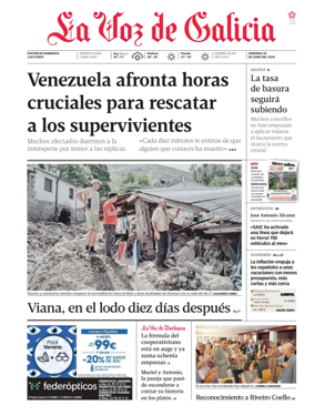 Cover of La Voz de Galicia (Barbanza)