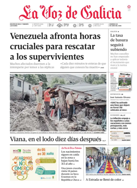 Cover of La Voz de Galicia (Deza)