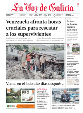 Cover of La Voz de Galicia (Ferrol)