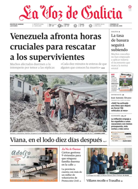 Cover of La Voz de Galicia (Ourense)