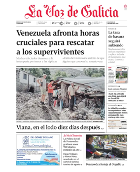 Cover of La Voz de Galicia (Pontevedra)