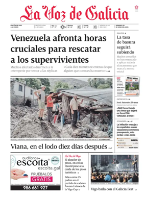 Cover of La Voz de Galicia (Vigo)
