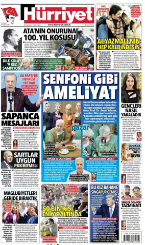Cover of Hurriyet