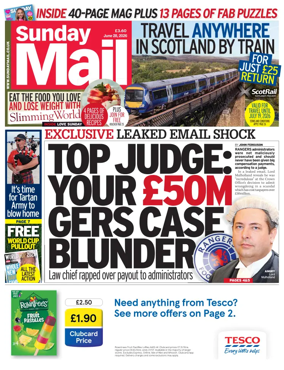 Cover of Sunday Mail (UK)