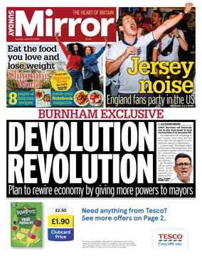 Cover of Sunday Mirror