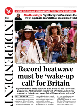 Cover of The Independent