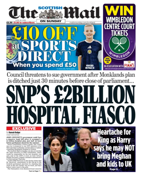 Cover of The Scottish Mail on Sunday