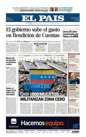 Cover of El Pais (Uruguay)