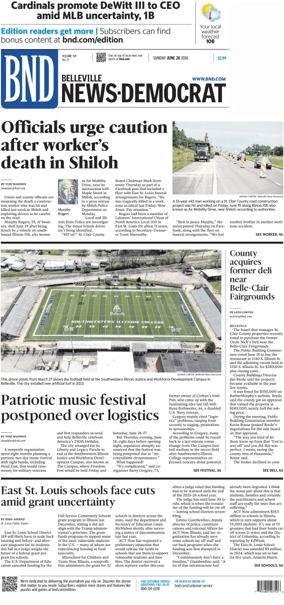 Cover of Belleville News-Democrat (Sunday)
