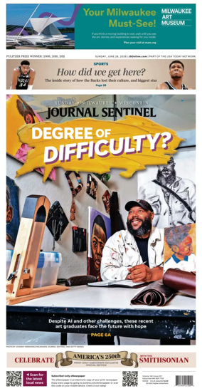 Cover of Milwaukee Journal Sentinel