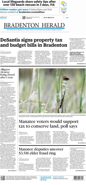 Cover of The Bradenton Herald (Sunday)
