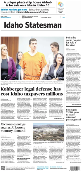 Cover of The Idaho Statesman (Sunday)